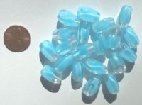20 17x11mm Twisted Crystal Aqua Nuggets
